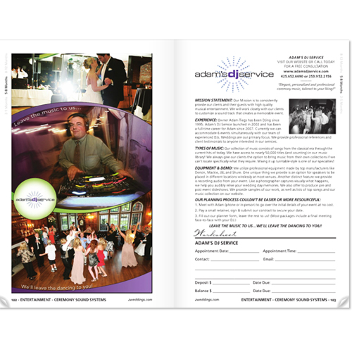 Adams DJ Full Color Bridal Ad