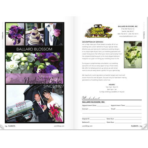 Ballard Blossom Full Color Bridal Ad
