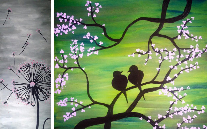 West Seattle Acrylic Painting Dandelion