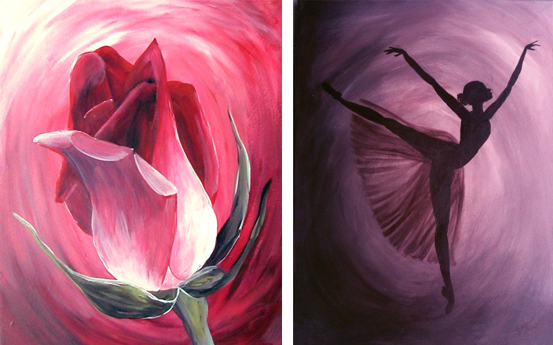 West Seattle Acrylic Painting Abstract Ballerina